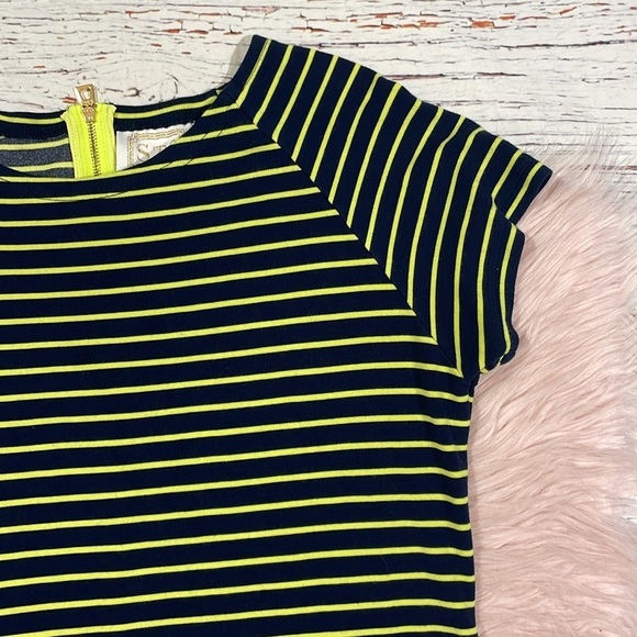 Sail to Sable STS Singing Stripes Navy Green Dress - Picture 7 of 8